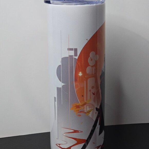 Anime Style Samurai Cat 20 oz Tumbler - Picture 2 of 4